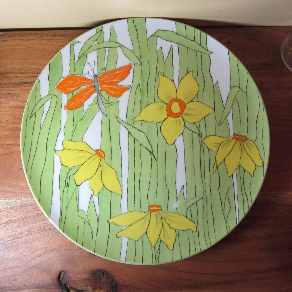 villa vanilla palm beach Franci daffodils plate taste setter for AMM (W3477)